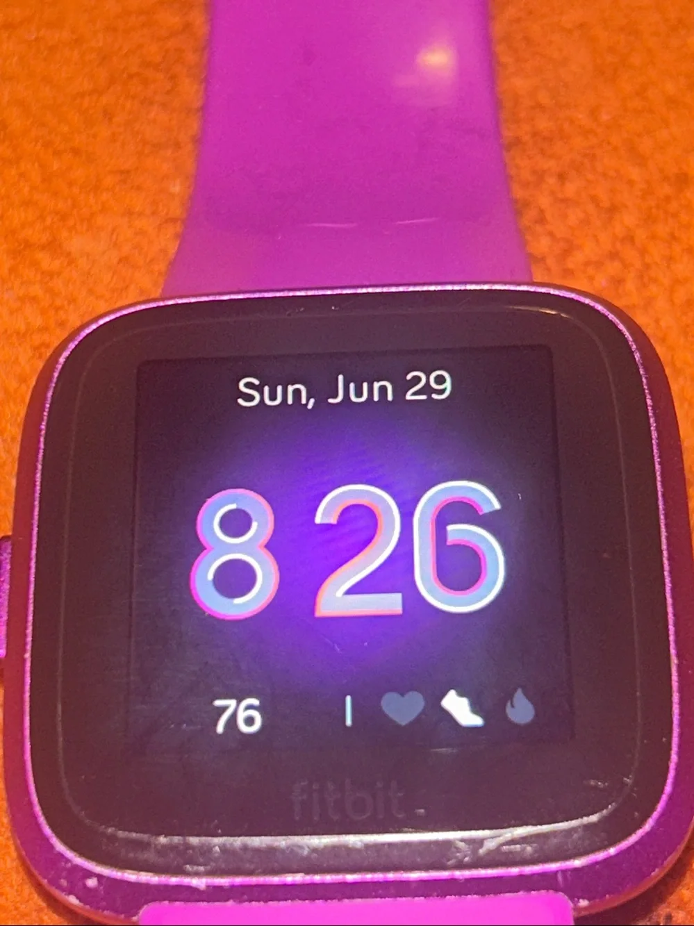 Fitbit Purple Versa Lite Mulberry Purple SmartWatch w/Original Charger
